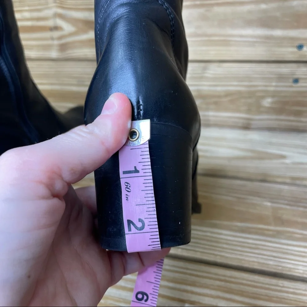 La Canadienne Women’s 9 Tall Heeled Boots Black Leather Fleece Lined Boots - Picture 7 of 10